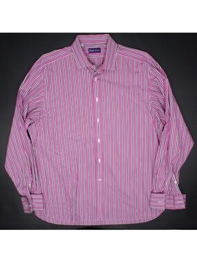 Purple label Ralph Lauren Purple and White Striped Men's Dress Shirt